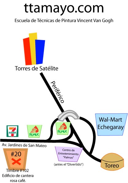 Mapa Ilustrado para llegar.