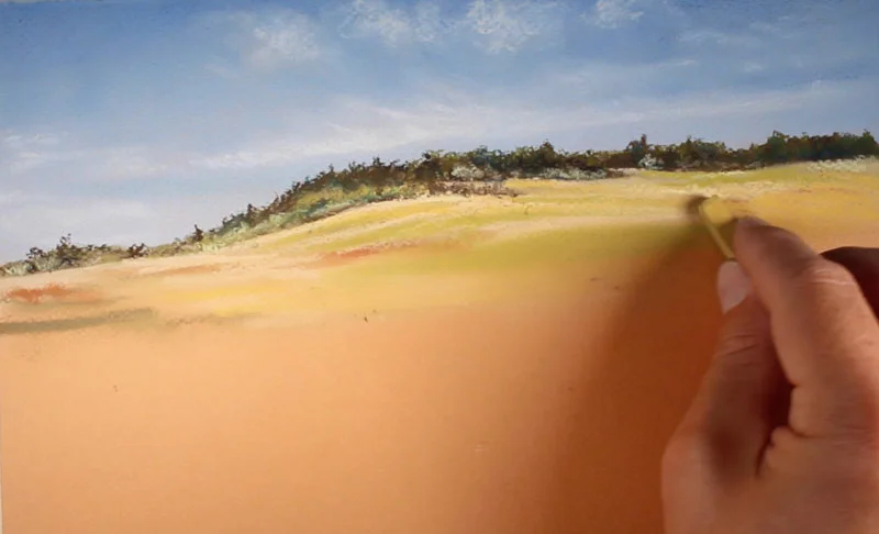 Dibujar paisajes con gises pastel