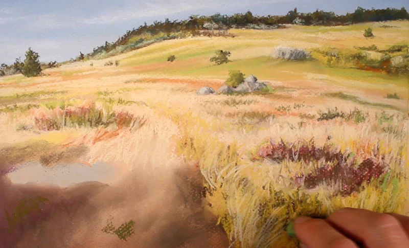 Dibujar paisajes con gises pastel