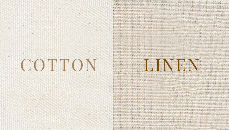 Las diferencias entre lienzos de lino y de algodón