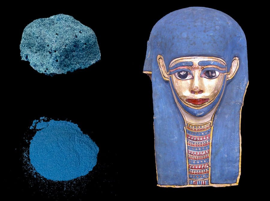  En la historia  El pigmento azul egipcio