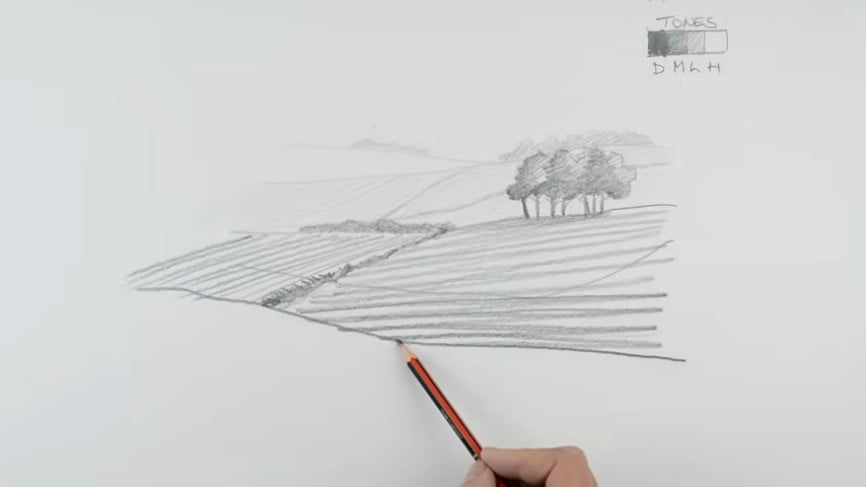Hacer dibujo a lápiz de paisaje, fácilmente 