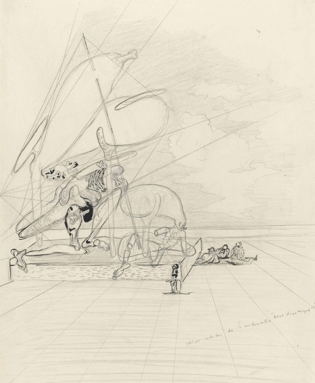 salvador dali drawing 1933 aerodynamique