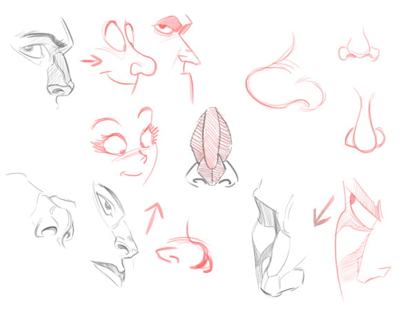 cartoonfaces nose angles