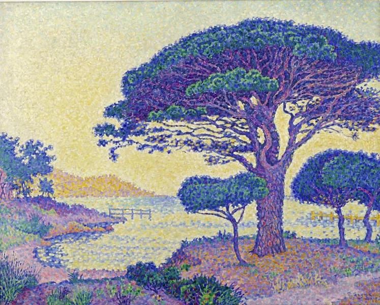 Los pigmentos verdes, el umbral entre lo orgánico y lo mineral 48
Maximilien Luce,
Pins Parasols, Saint-Tropez, 1907