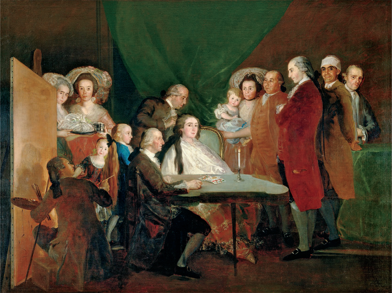Los pigmentos verdes, el umbral entre lo orgánico y lo mineral 55 Pigmentos verdes 10
Francisco de Goya,
The Family of the Infante Don Luis de Borbón, 1783-1784