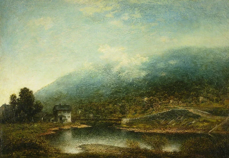 Los pigmentos verdes, el umbral entre lo orgánico y lo mineral 57 Pigmentos verdes 12
Ralph Albert Blakelock,
Hawley, Pennsylvania, Late 19th century