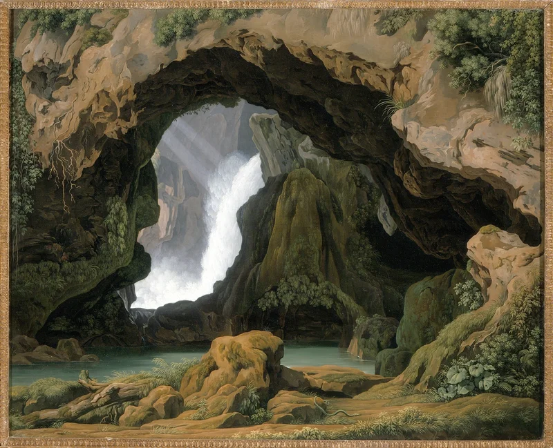 Pigmentos siena, tierra quemada y luz contenida: variaciones y usos pictóricos 44 Pigmentos siena 4
Johann Martin von Rohden,
The Grotto of Neptune in Tivoli, 1812