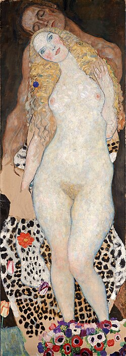 Pigmentos rosas
Adan y Eva, Gustav Klimt, 1917-18