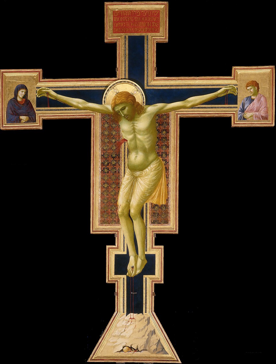 Técnica y pigmentos en la obra de Giotto di Bondone: el maestro de la imágenes vivas 42 960px giotto the crucifix 1290 1300 florence santa maria novella