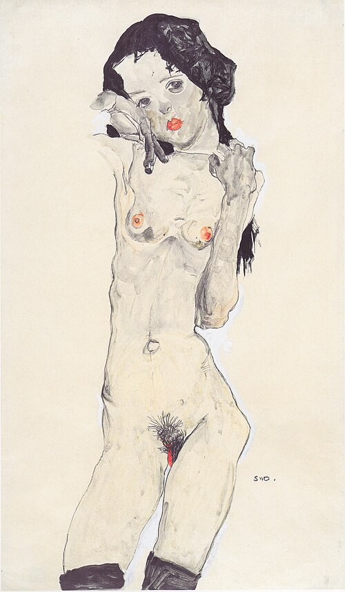 Egon Schiele: línea, pigmento y tensión en la construcción de la forma pictórica 55 Egon Schiele 9