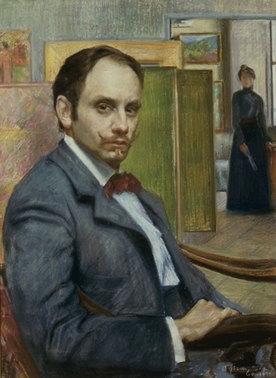 Dr. Atl: Entre volcanes y colores brillantes 54 Gerardo Murillo (Dr. Atl), Autoretrato (dedicado a Jesús Contreras), 1899, pastel sobre papel. Colección particular